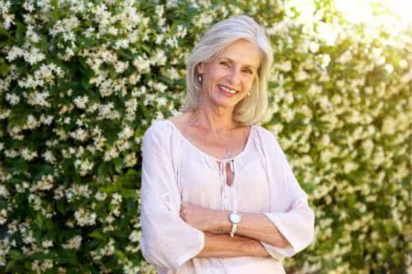 Older woman happy with urinary incontinence treatment Ellesmere Port
