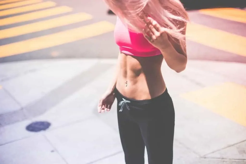 Woman with toned stomach after LA-EMS Body Sculpting Treatment Ellesmere Port