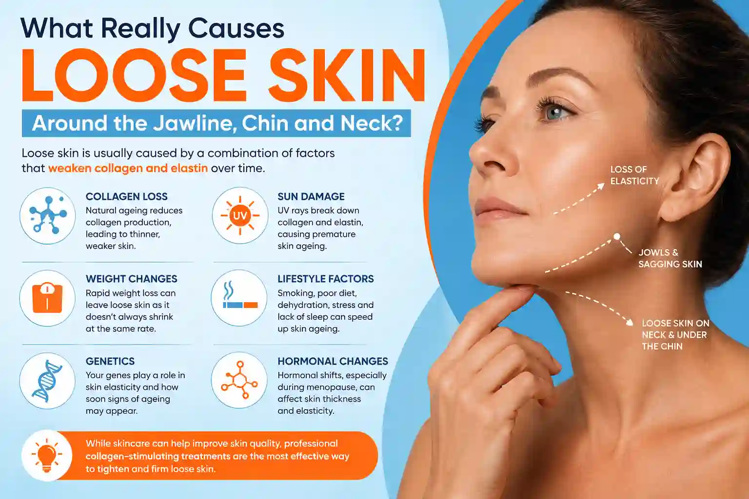 What Really Causes Loose Skin Around the Jawline, Chin and Neck Ellesmere Port?
